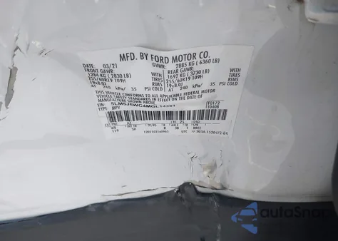 2021 Lincoln Aviator Standard из США, поврежденный, VIN 5LM5J6WC4MGL14361